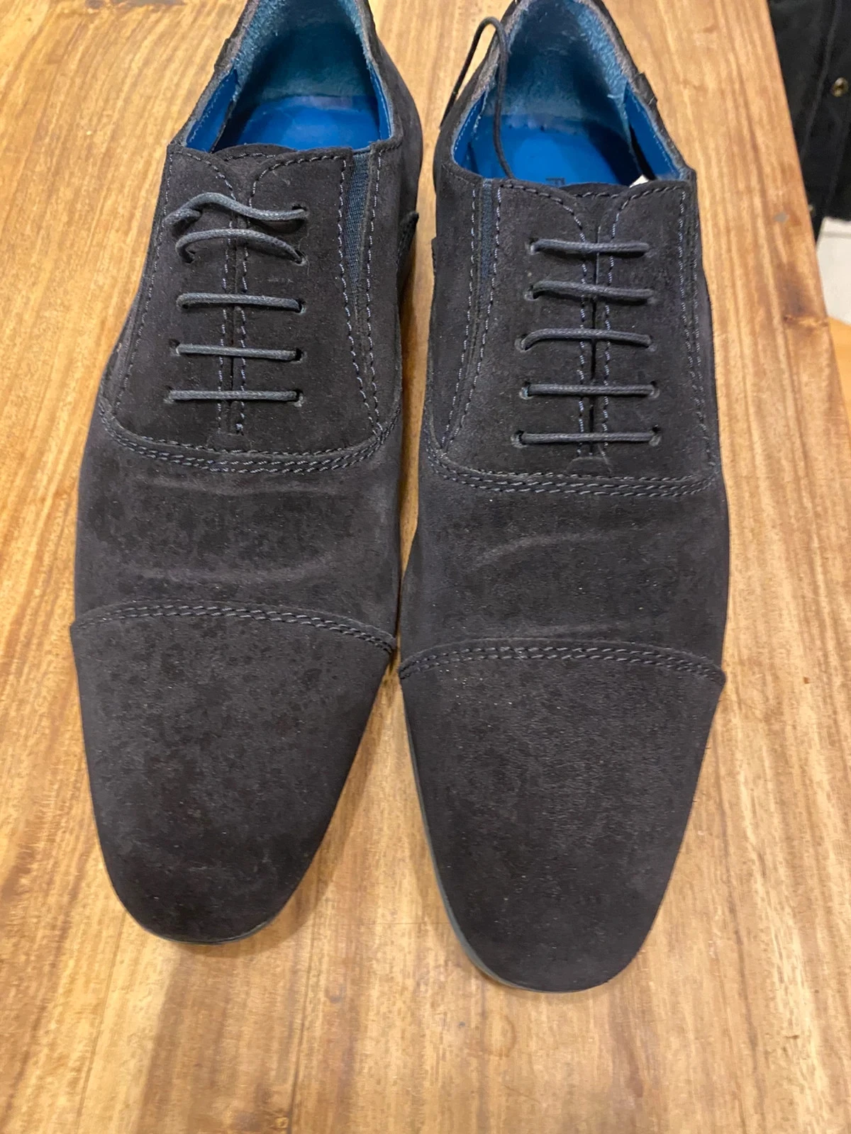 Navy blue nubuck leather Father & Sons shoes. Size 41 – photo 5